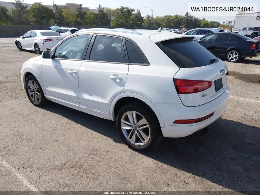 2018 Audi Q3 2.0T Premium/2.0T Sport Premium VIN: WA1BCCFS4JR024044 Lot: 45585623
