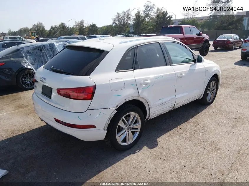 2018 Audi Q3 2.0T Premium/2.0T Sport Premium VIN: WA1BCCFS4JR024044 Lot: 45585623
