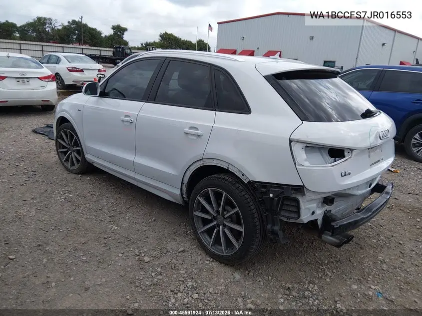 2018 Audi Q3 2.0T Premium/2.0T Sport Premium VIN: WA1BCCFS7JR016553 Lot: 45591924