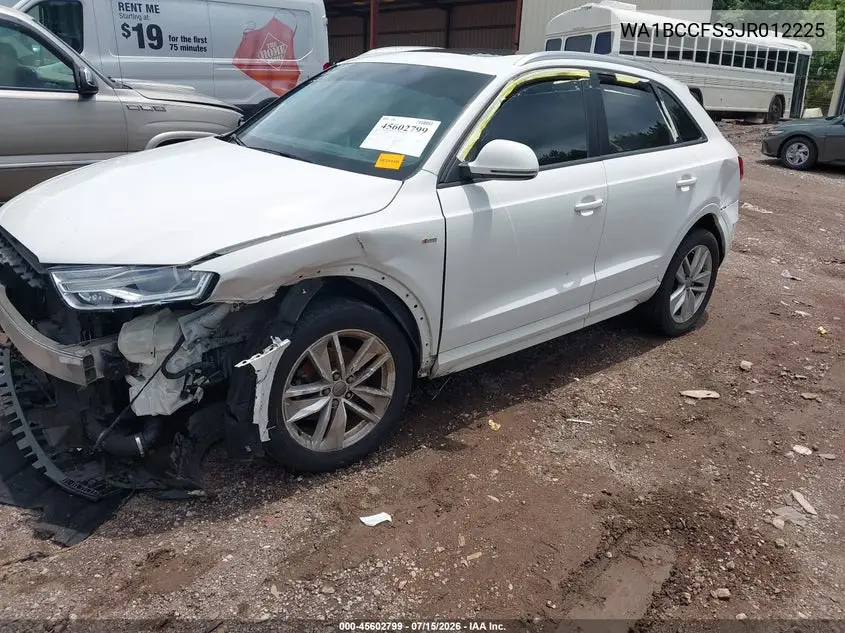 2018 Audi Q3 2.0T Premium/2.0T Sport Premium VIN: WA1BCCFS3JR012225 Lot: 45602799