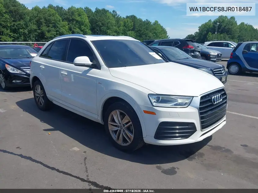 2018 Audi Q3 2.0T Premium/2.0T Sport Premium VIN: WA1BCCFS8JR018487 Lot: 45623009