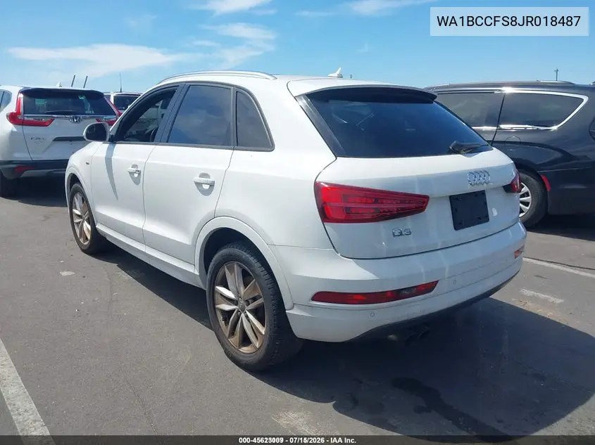 2018 Audi Q3 2.0T Premium/2.0T Sport Premium VIN: WA1BCCFS8JR018487 Lot: 45623009