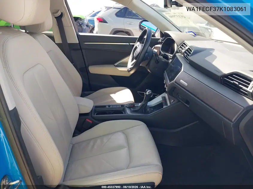 2019 Audi Q3 2.0T S Line Premium VIN: WA1FECF37K1083061 Lot: 45337990