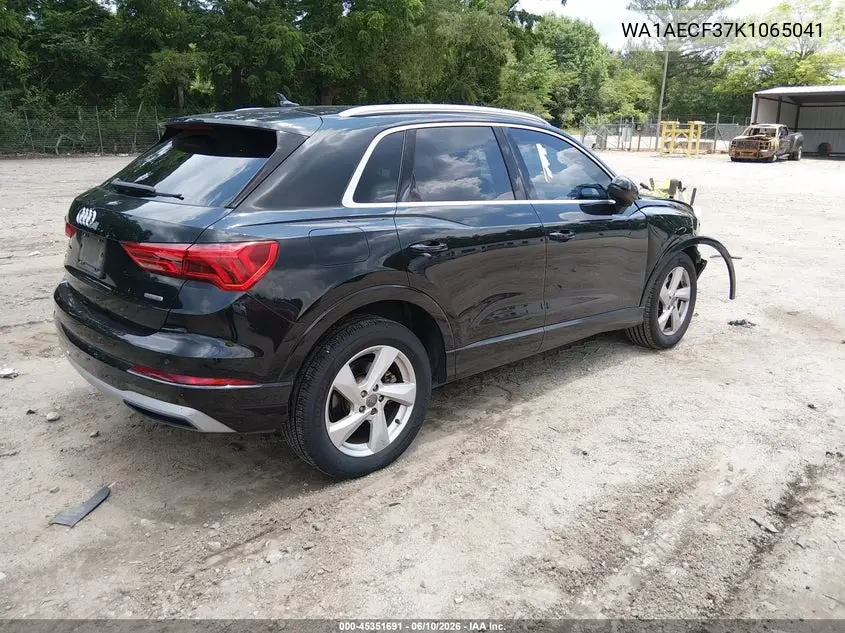 2019 Audi Q3 2.0T Premium VIN: WA1AECF37K1065041 Lot: 45351691