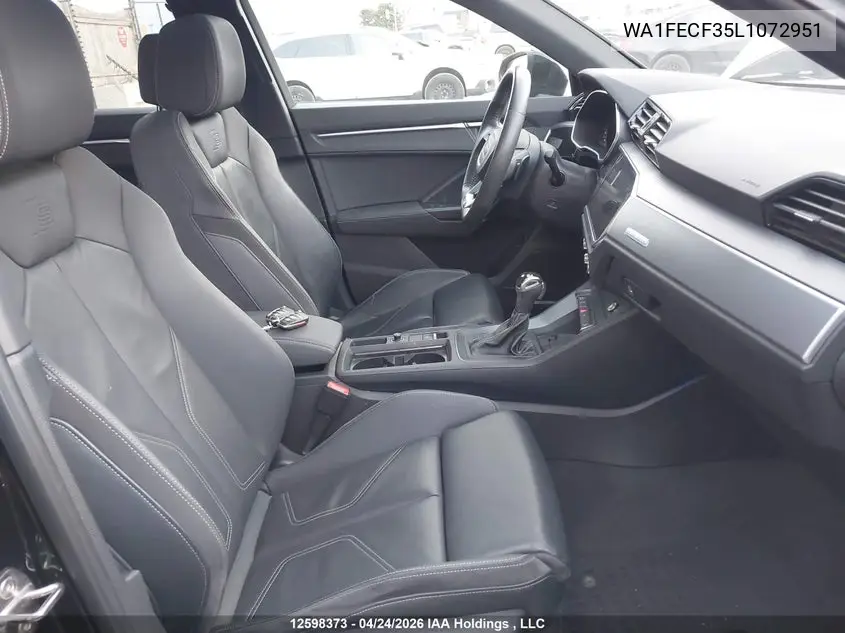 2020 Audi Q3 Prestige S-Line VIN: WA1FECF35L1072951 Lot: 12598373