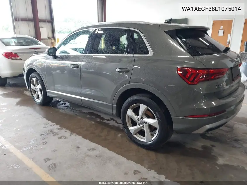 2020 Audi Q3 Premium 45 Tfsi Quattro Tiptronic VIN: WA1AECF38L1075014 Lot: 45332398