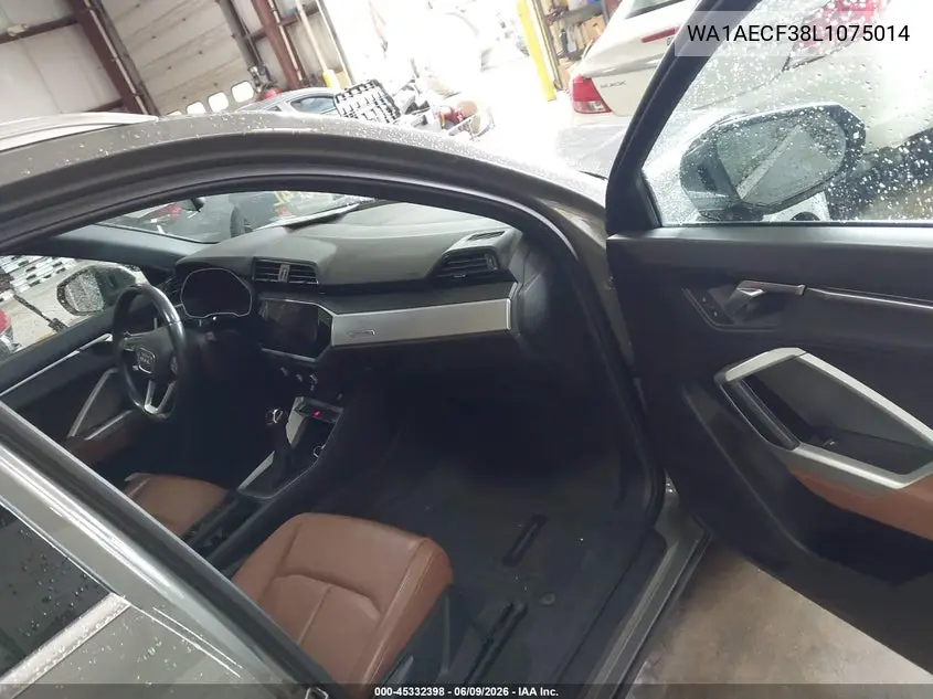 2020 Audi Q3 Premium 45 Tfsi Quattro Tiptronic VIN: WA1AECF38L1075014 Lot: 45332398