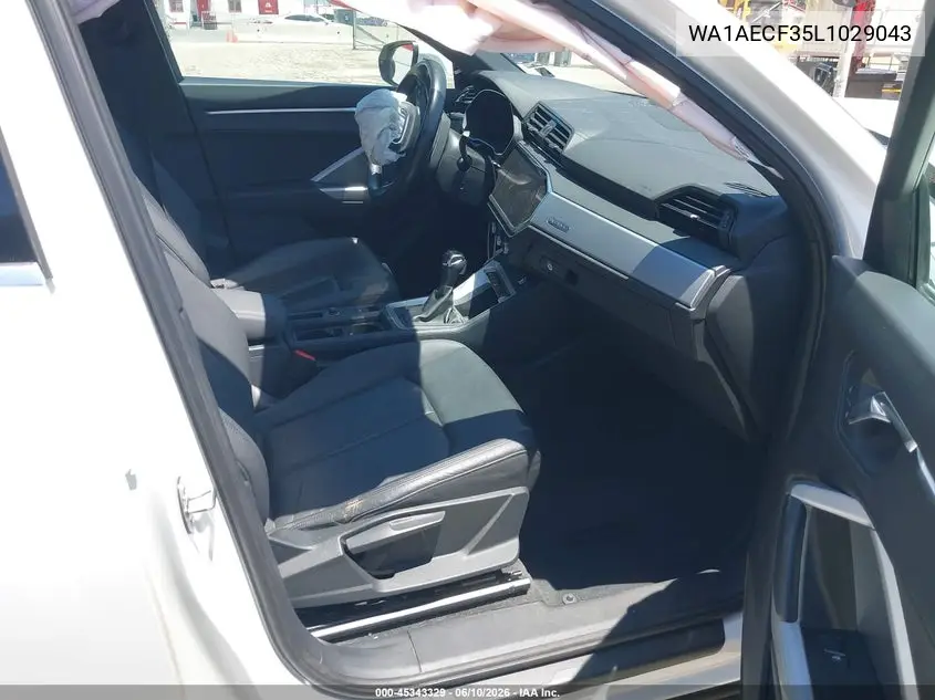 2020 Audi Q3 Premium 45 Tfsi Quattro Tiptronic VIN: WA1AECF35L1029043 Lot: 45343329