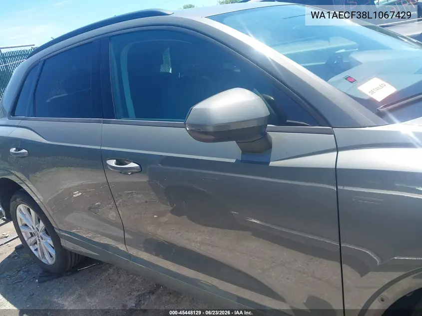 2020 Audi Q3 Premium 45 Tfsi Quattro Tiptronic VIN: WA1AECF38L1067429 Lot: 45448129