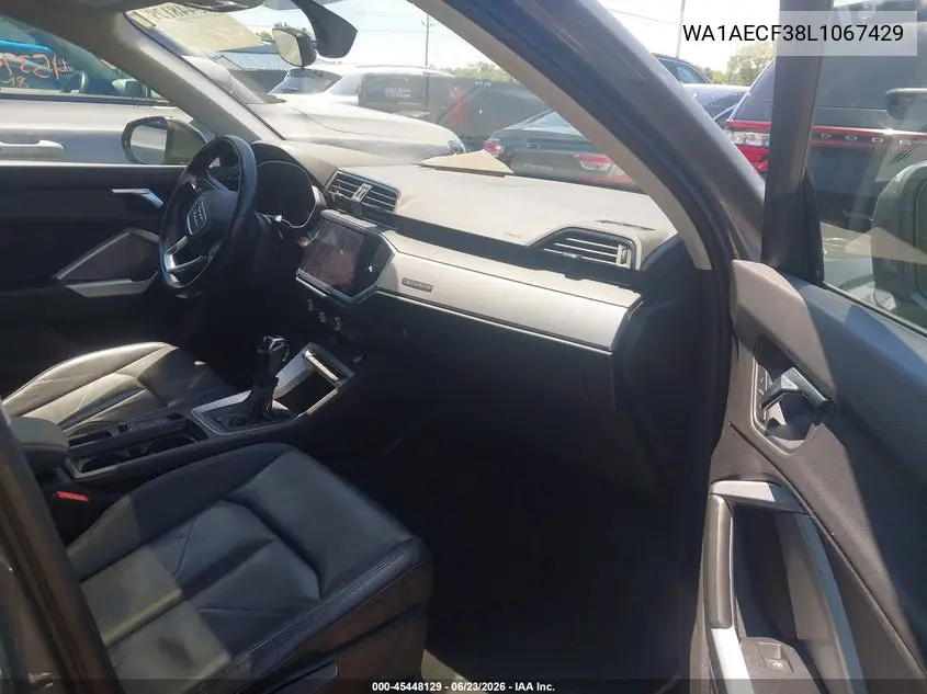 2020 Audi Q3 Premium 45 Tfsi Quattro Tiptronic VIN: WA1AECF38L1067429 Lot: 45448129