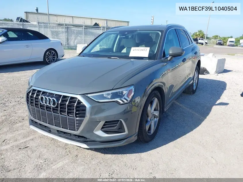 2020 Audi Q3 Premium Plus 45 Tfsi Quattro Tiptronic VIN: WA1BECF39L1040504 Lot: 45512052