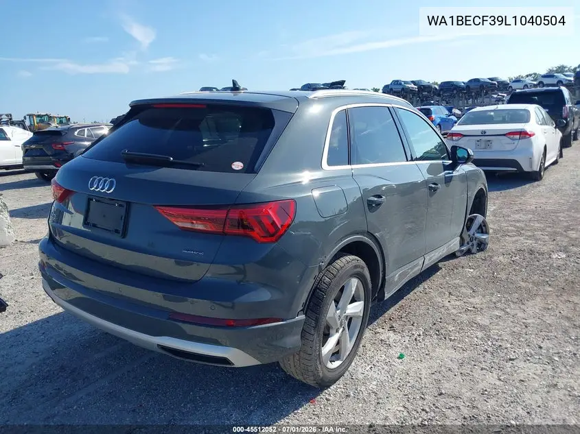 2020 Audi Q3 Premium Plus 45 Tfsi Quattro Tiptronic VIN: WA1BECF39L1040504 Lot: 45512052