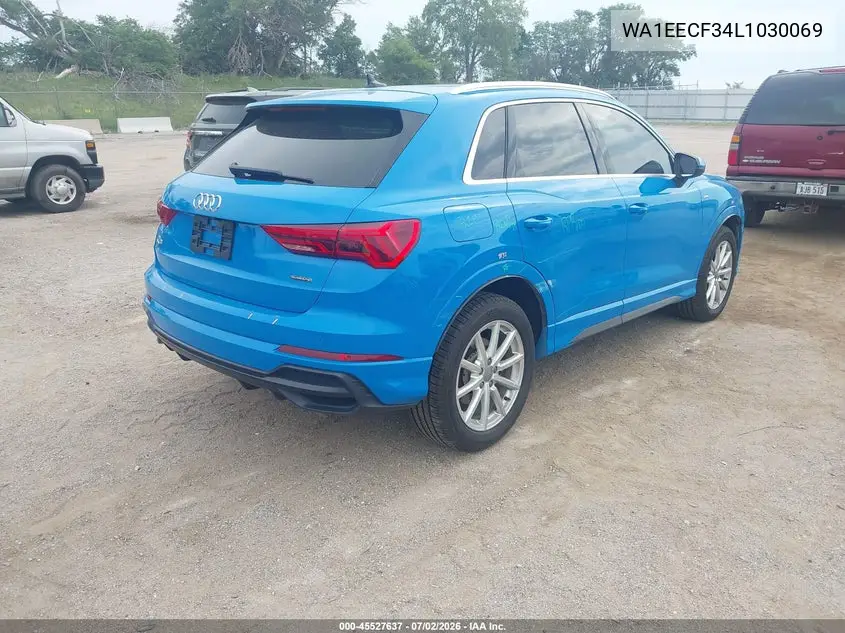 2020 Audi Q3 Premium Plus 45 Tfsi S Line Quattro Tiptronic VIN: WA1EECF34L1030069 Lot: 45527637