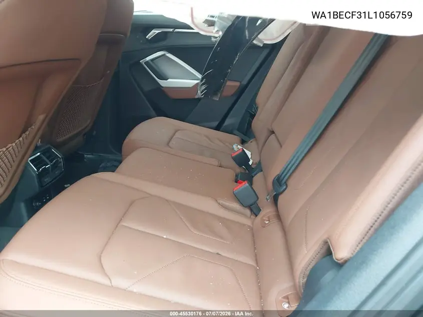 2020 Audi Q3 Premium Plus 45 Tfsi Quattro Tiptronic VIN: WA1BECF31L1056759 Lot: 45530176