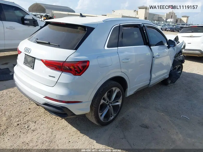 2020 Audi Q3 Premium Plus 45 Tfsi S Line Quattro Tiptronic VIN: WA1EECF38L1119157 Lot: 45571971