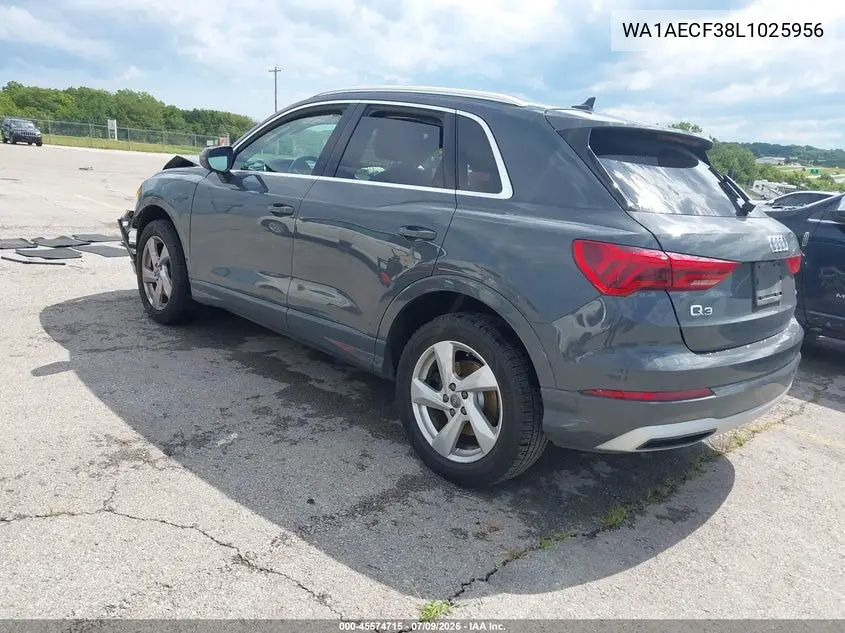 2020 Audi Q3 Premium 45 Tfsi Quattro Tiptronic VIN: WA1AECF38L1025956 Lot: 45574715