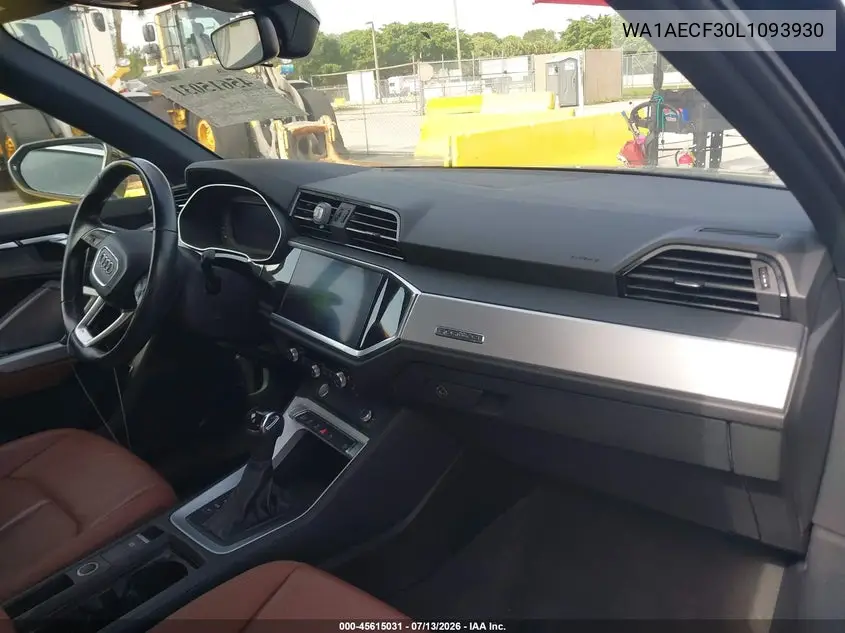 2020 Audi Q3 Premium 45 Tfsi Quattro Tiptronic VIN: WA1AECF30L1093930 Lot: 45615031