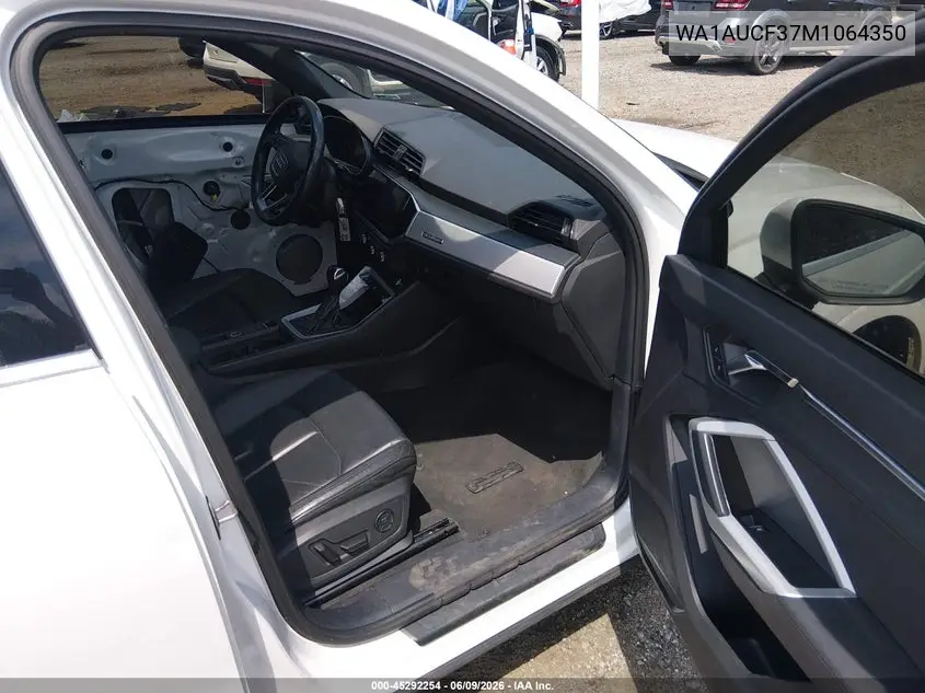 2021 Audi Q3 Premium 40 Tfsi Quattro Tiptronic VIN: WA1AUCF37M1064350 Lot: 45292254