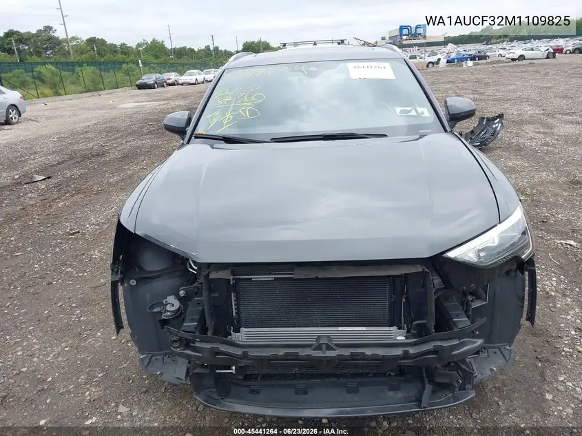 2021 Audi Q3 Premium 40 Tfsi Quattro Tiptronic VIN: WA1AUCF32M1109825 Lot: 45441264
