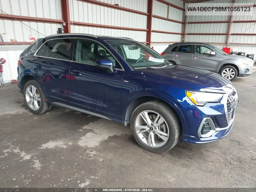 2021 Audi Q3 Premium 45 Tfsi S Line Quattro Tiptronic VIN: WA1DECF38M1056123 Lot: 45524045