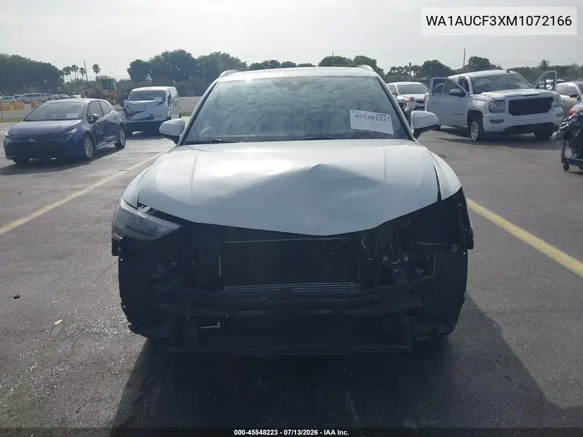 2021 Audi Q3 Premium 40 Tfsi Quattro Tiptronic VIN: WA1AUCF3XM1072166 Lot: 45548223