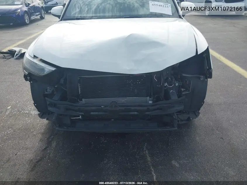 2021 Audi Q3 Premium 40 Tfsi Quattro Tiptronic VIN: WA1AUCF3XM1072166 Lot: 45548223