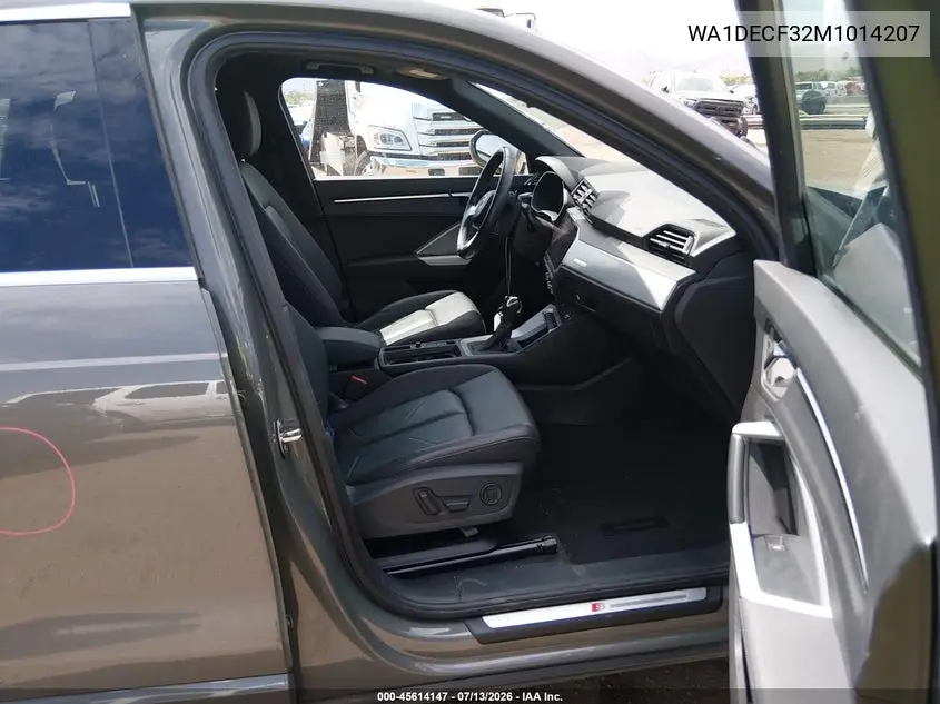 2021 Audi Q3 Premium 45 Tfsi S Line Quattro Tiptronic VIN: WA1DECF32M1014207 Lot: 45614147