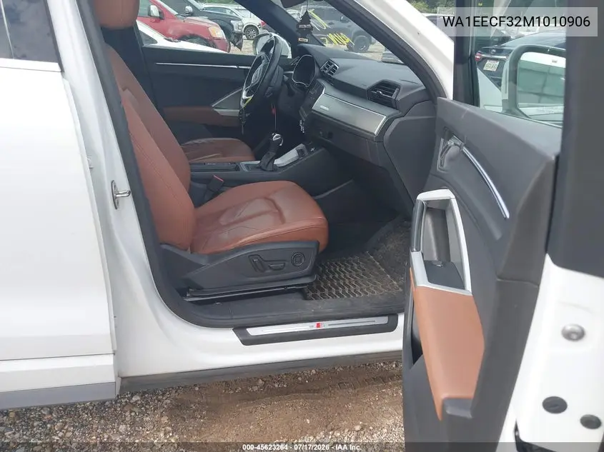 2021 Audi Q3 Premium Plus 45 Tfsi S Line Quattro Tiptronic VIN: WA1EECF32M1010906 Lot: 45623264