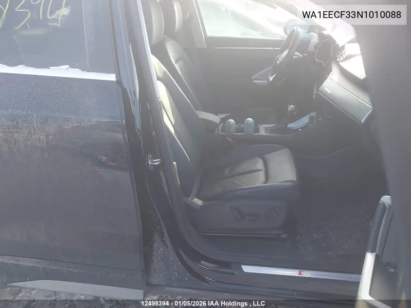 2022 Audi Q3 VIN: WA1EECF33N1010088 Lot: 12498394