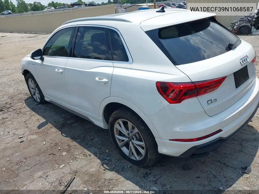 2022 Audi Q3 Premium S Line 45 VIN: WA1DECF30N1005538 Lot: 45282886