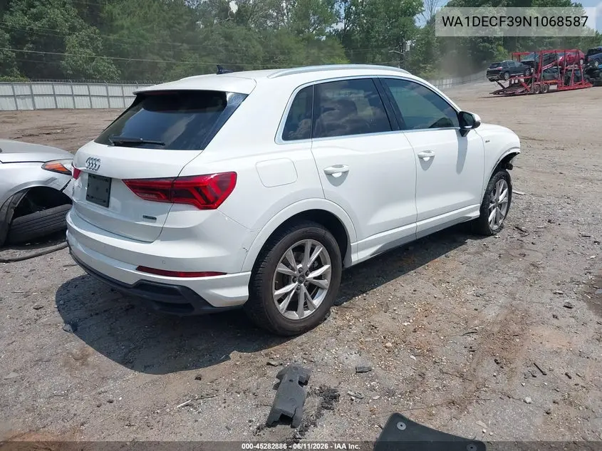 2022 Audi Q3 Premium S Line 45 VIN: WA1DECF30N1005538 Lot: 45282886