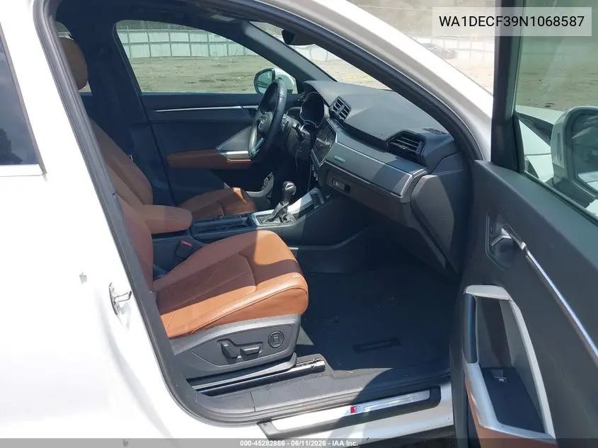 2022 Audi Q3 Premium S Line 45 VIN: WA1DECF30N1005538 Lot: 45282886