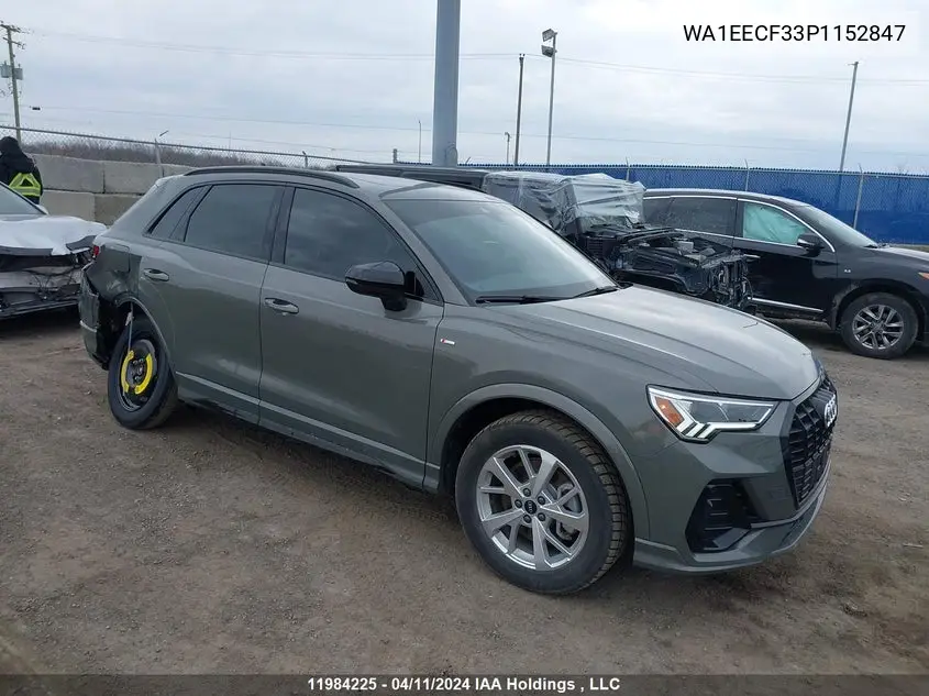 2023 Audi Q3 VIN: WA1EECF33P1152847 Lot: 11984225