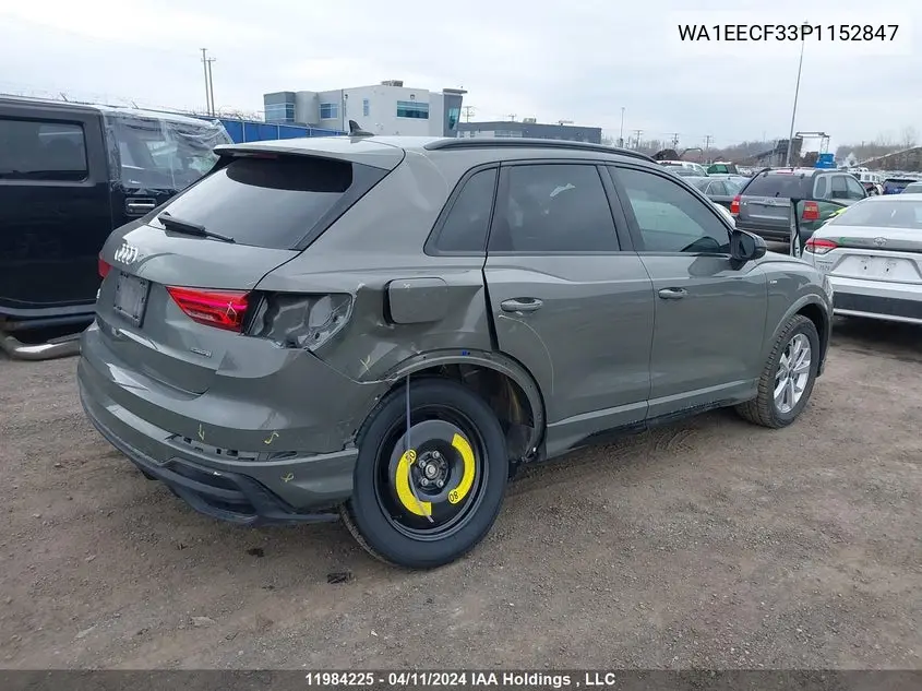 2023 Audi Q3 VIN: WA1EECF33P1152847 Lot: 11984225