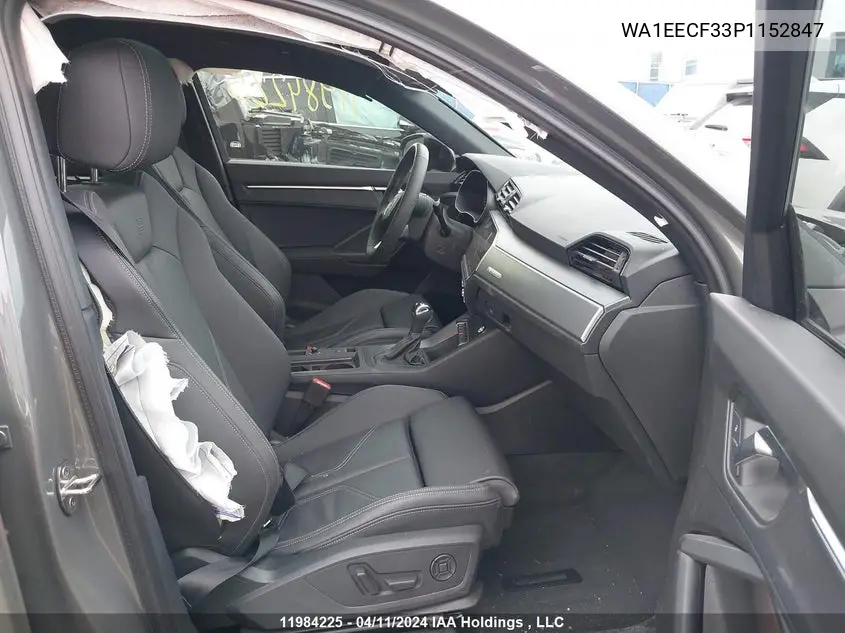 2023 Audi Q3 VIN: WA1EECF33P1152847 Lot: 11984225