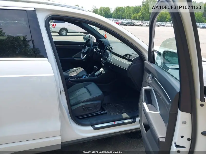 2023 Audi Q3 Premium 45 Tfsi S Line Quattro Tiptronic VIN: WA1DECF31P1074130 Lot: 45332577