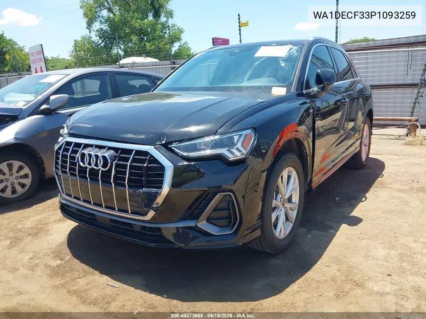 2023 Audi Q3 Premium 45 Tfsi S Line Quattro Tiptronic VIN: WA1DECF33P1093259 Lot: 45373668