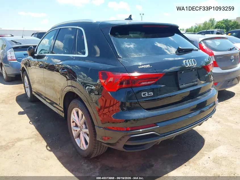 2023 Audi Q3 Premium 45 Tfsi S Line Quattro Tiptronic VIN: WA1DECF33P1093259 Lot: 45373668
