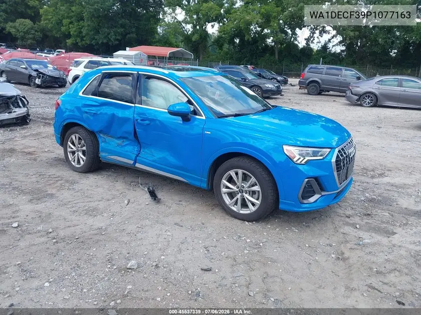 2023 Audi Q3 Premium 45 Tfsi S Line Quattro Tiptronic VIN: WA1DECF39P1077163 Lot: 45537339