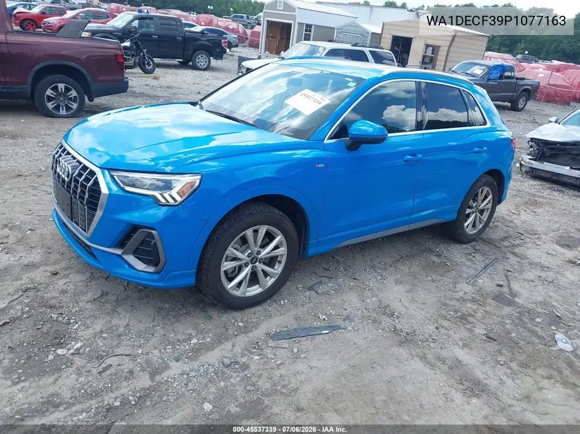 2023 Audi Q3 Premium 45 Tfsi S Line Quattro Tiptronic VIN: WA1DECF39P1077163 Lot: 45537339