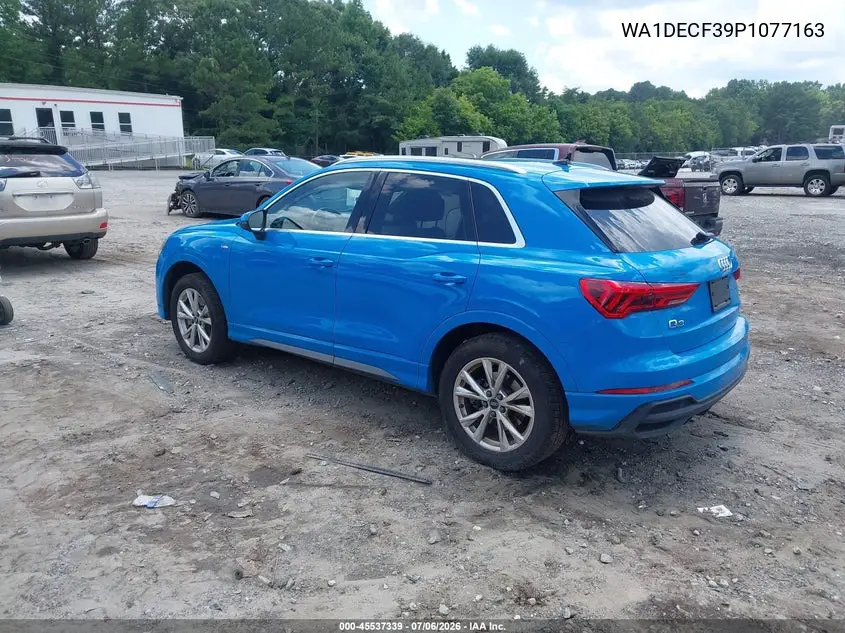 2023 Audi Q3 Premium 45 Tfsi S Line Quattro Tiptronic VIN: WA1DECF39P1077163 Lot: 45537339