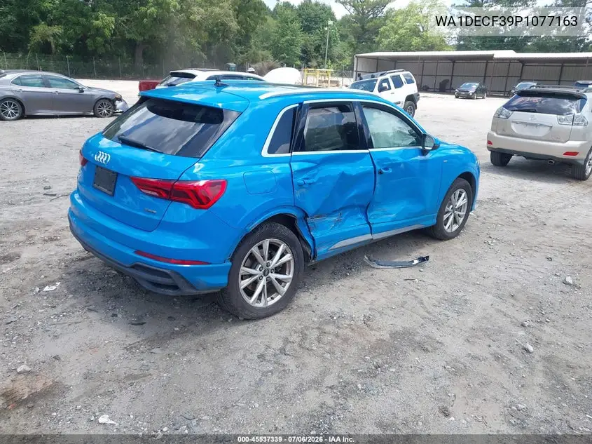 2023 Audi Q3 Premium 45 Tfsi S Line Quattro Tiptronic VIN: WA1DECF39P1077163 Lot: 45537339