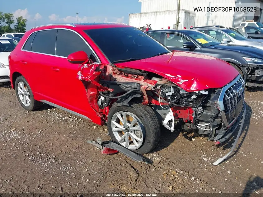 2023 Audi Q3 Premium 45 Tfsi S Line Quattro Tiptronic VIN: WA1DECF30P1068528 Lot: 45570142