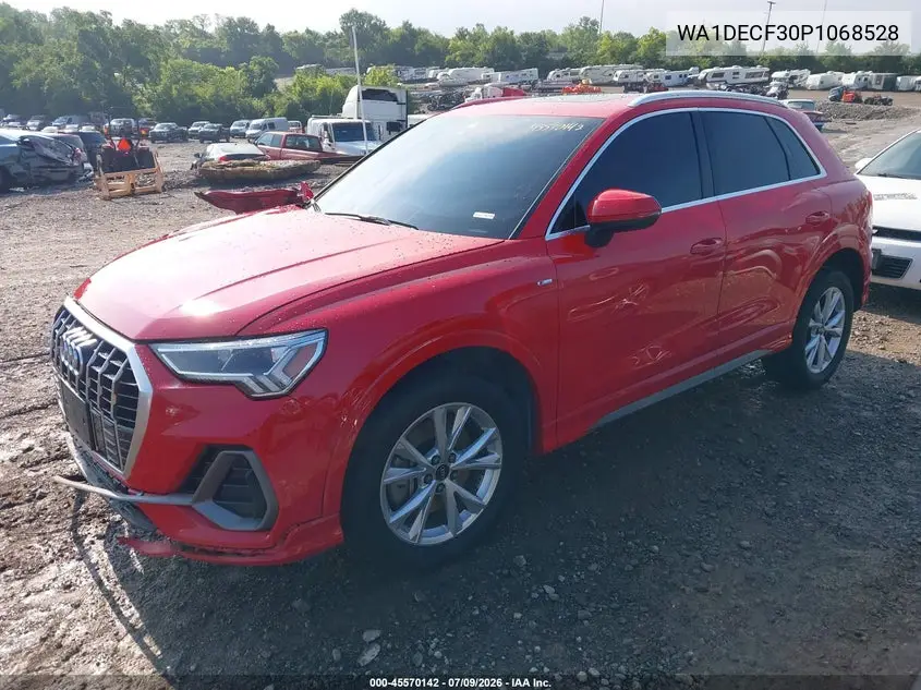 2023 Audi Q3 Premium 45 Tfsi S Line Quattro Tiptronic VIN: WA1DECF30P1068528 Lot: 45570142