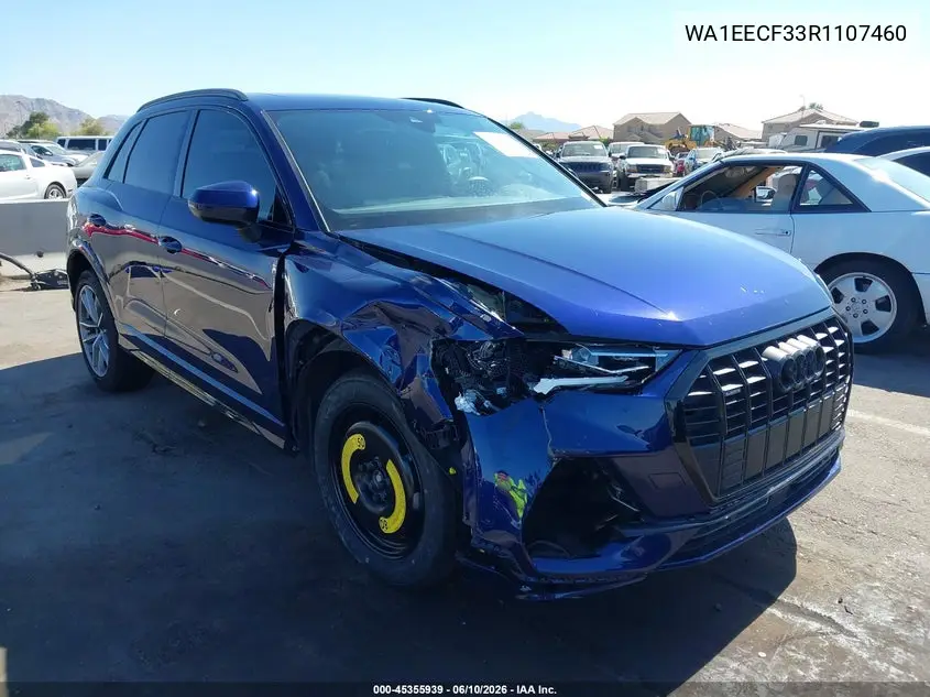 2024 Audi Q3 Premium Plus 45 Tfsi S Line Quattro Tiptronic VIN: WA1EECF33R1107460 Lot: 45355939