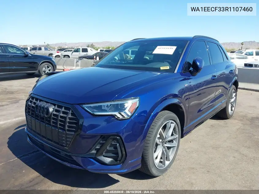 2024 Audi Q3 Premium Plus 45 Tfsi S Line Quattro Tiptronic VIN: WA1EECF33R1107460 Lot: 45355939