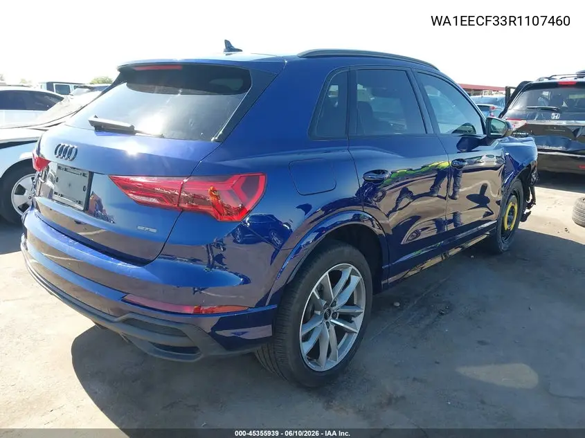 2024 Audi Q3 Premium Plus 45 Tfsi S Line Quattro Tiptronic VIN: WA1EECF33R1107460 Lot: 45355939