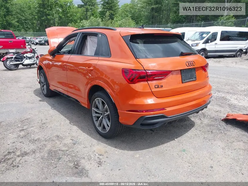 2024 Audi Q3 Premium Plus 45 Tfsi S Line Quattro Tiptronic VIN: WA1EECF32R1096323 Lot: 45399115