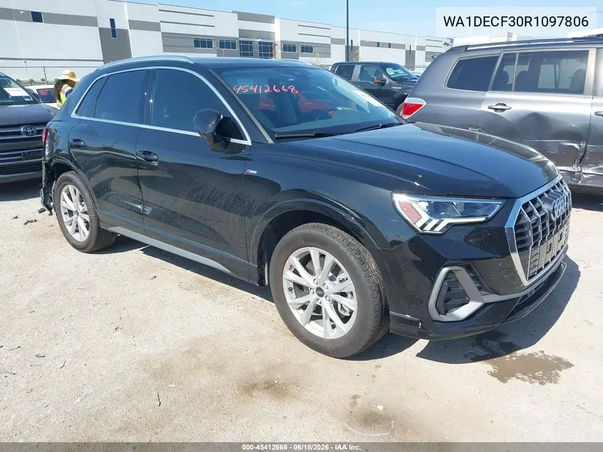 2024 Audi Q3 Premium 45 Tfsi S Line Quattro Tiptronic VIN: WA1DECF30R1097806 Lot: 45412668