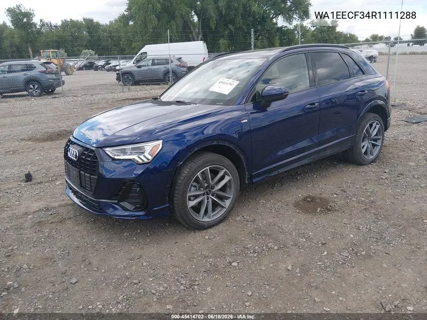 2024 Audi Q3 Premium Plus 45 Tfsi S Line Quattro Tiptronic VIN: WA1EECF34R1111288 Lot: 45414702